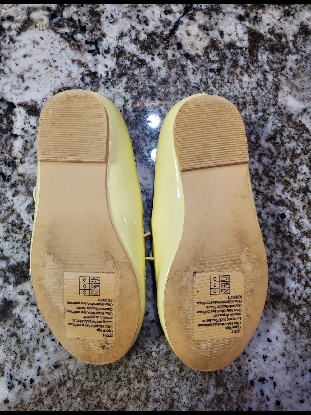 Janie and Jack Little Girls Yellow Mary Jane Ballet Flats 9
